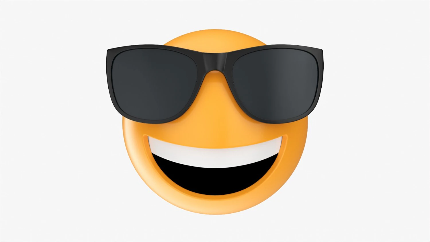 Emoji 089 Laughing With Sunglasses 3D Model .c4d .max .obj .3ds .fbx .stl .blend 