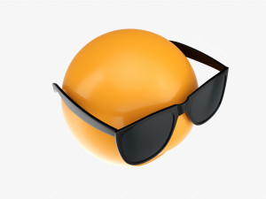 Emoji 089 Laughing With Sunglasses 3D Model
