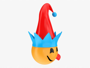 Emoji 096 Yum With Elf Hat 3Dモデル
