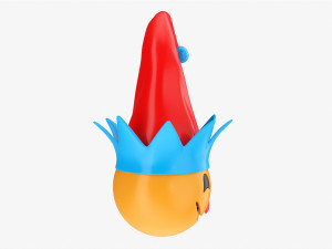 Emoji 096 Yum With Elf Hat 3Dモデル