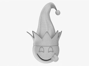 Emoji 096 Yum With Elf Hat 3D Model