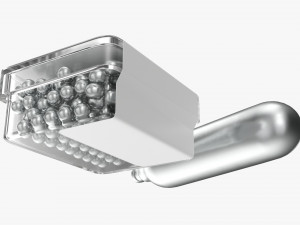 Air pistol gas cylinder and bullet box 3D Модель