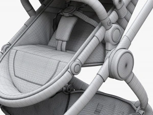 Baby Stroller 01 3D Model