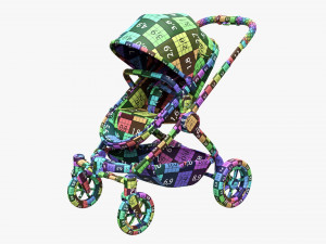 Baby Stroller 01 Model 3D