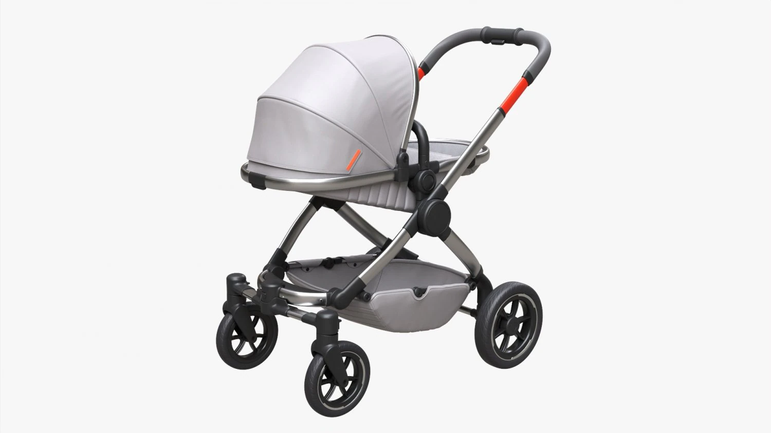 Baby Stroller 02 3D Model .c4d .max .obj .3ds .fbx .stl .blend