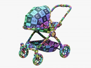 Baby Stroller 02 3D Model