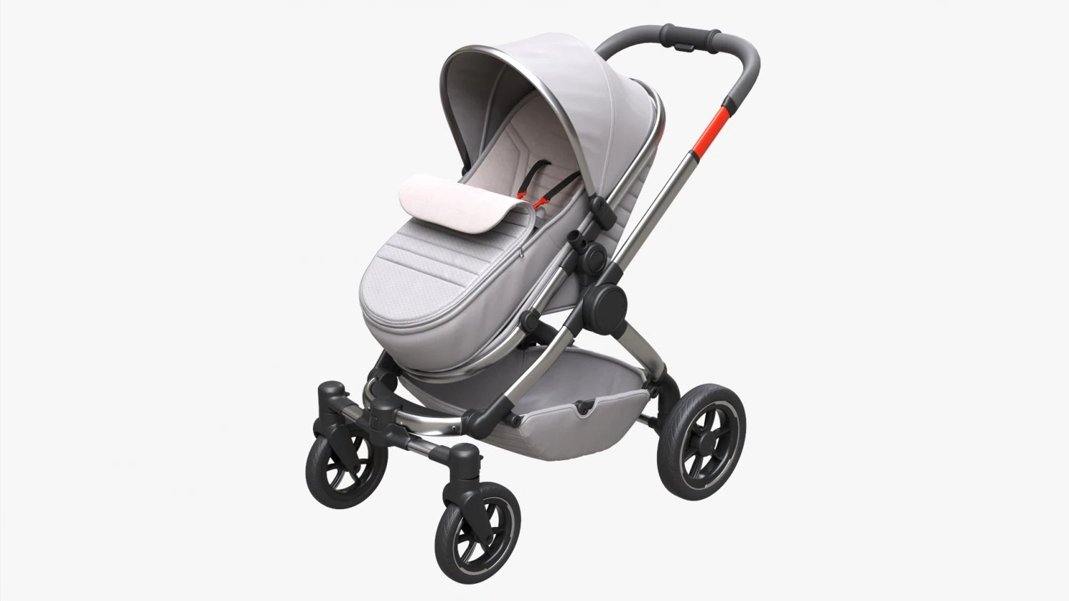 Baby Stroller 04 3D Model .c4d .max .obj .3ds .fbx .stl .blend