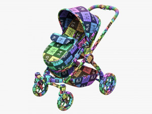Baby Stroller 04 3D-Modell