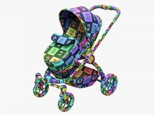Baby Stroller 04 3D Model