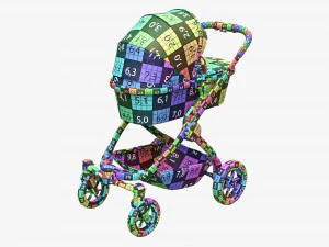 Baby Stroller 05 3D Model