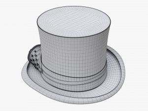 Black Top Hat With Googles 3D 模型