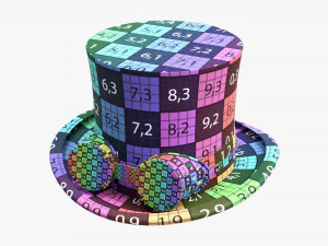 Black Top Hat With Googles 3D Model
