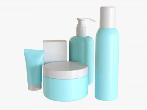 Mockup di set per la cura del corpo Modello 3D