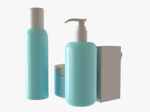 Body Care Set Mockup 3D Model
