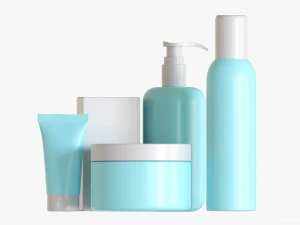 Body Care Set Mockup 3D Model