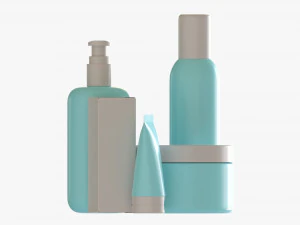 Body Care Set Mockup 3D Model
