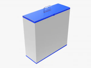 Cardboard Box With Hanger Mockup 3D Model