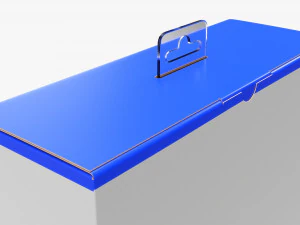 Cardboard Box With Hanger Mockup 3D Model