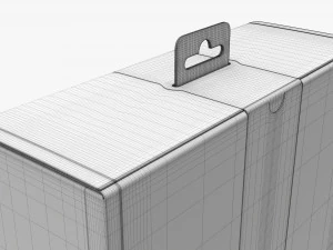 Cardboard Box With Hanger Mockup 3D Model