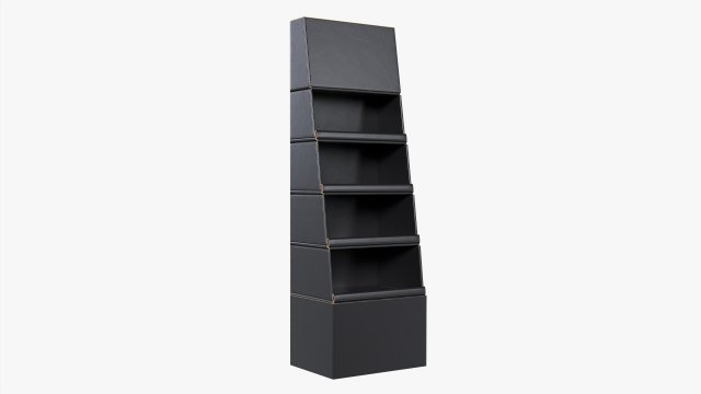Cardboard Display Stand Model 3D .c4d .max .obj .3ds .fbx .stl .blend 