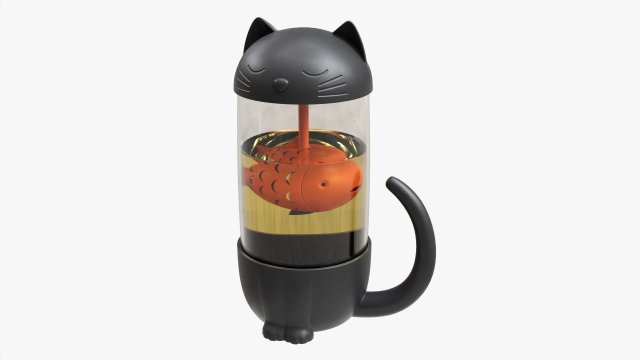 Cat-Shaped Teapot Model 3D .c4d .max .obj .3ds .fbx .stl .blend 