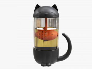 Cat-Shaped Teapot Model 3D