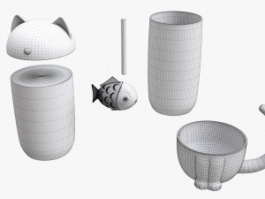 Cat-Shaped Teapot Model 3D