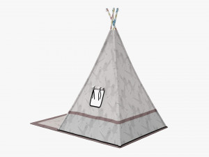 Children Tepee With Playmat Modelo 3D