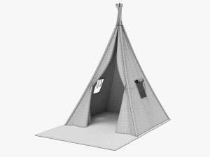 Children Tepee With Playmat 3D Model
