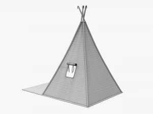 Children Tepee With Playmat 3D Model