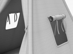 Children Tepee With Playmat 3D Model