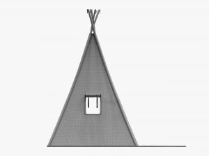 Children Tepee With Playmat 3D Model