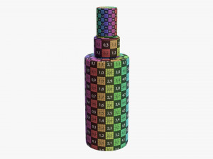 Cosmetics Bottle Mockup 12 3D Model