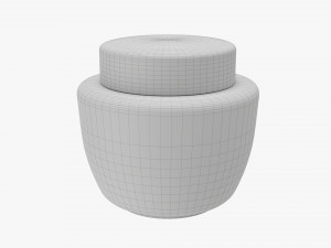 Cosmetics Jar Mockup 01 3D Model
