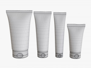 Cosmetics Tube Set 01 Mockup 3D Model