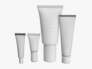 Cosmetics Tube Set 02 Mockup 3D 모델