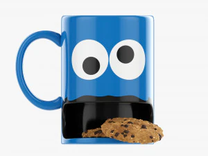 Cup With Two Cookies 3D Model