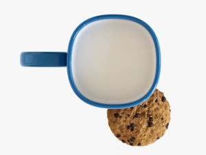 Cup With Two Cookies 3D Model