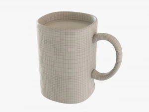 Cup With Two Cookies 3D Model