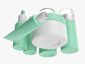 Day Care For Face And Body Set Mockup 3D Model