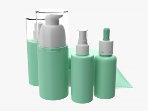 Day Care For Face And Body Set Mockup 3D Model