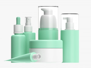 Day Care For Face And Body Set Mockup 3D Model