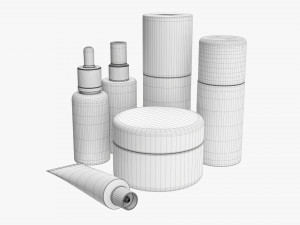 Day Care For Face And Body Set Mockup 3D Model