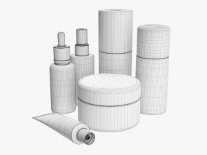 Day Care For Face And Body Set Mockup 3D Model
