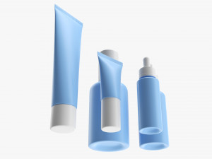 Day Face Care Lux Set Mockup 3D Model