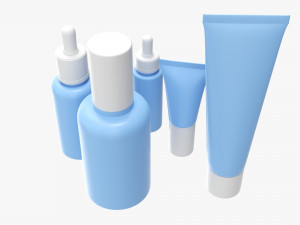 Day Face Care Lux Set Mockup 3D Model
