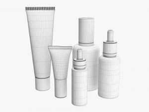 Day Face Care Lux Set Mockup 3D Model