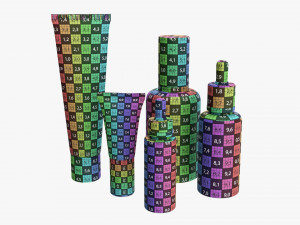 Day Face Care Lux Set Mockup 3D Model
