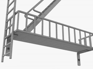 सजावटी दीवार शेल्फ़ 01 3D मॉडल