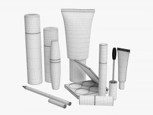 Макет набора для макияжа лица 3D Модель